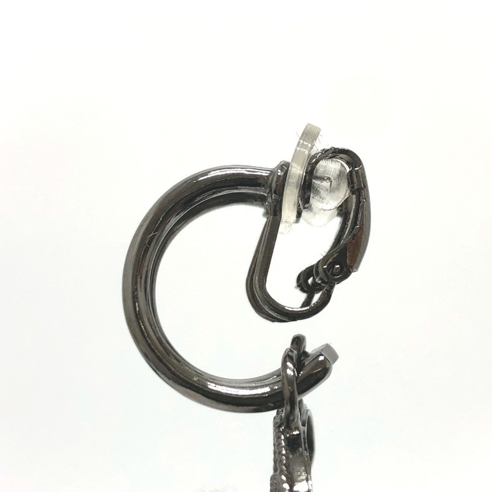 CHANEL Authentic Black Logo Earrings - Picture 7 of 9